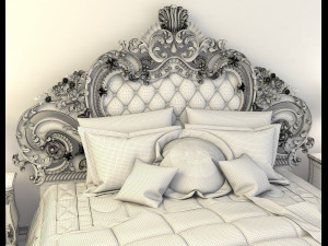 classic bed Model 3D