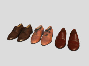 fashion leather shoes 3 Modèle 3D