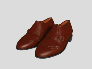 fashion leather shoes 3 3D Model