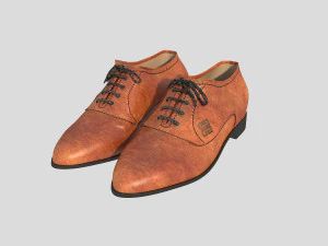 fashion leather shoes 3 3D Model