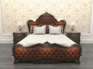 classic bed 2 3D Model