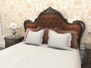 classic bed 2 3D Model