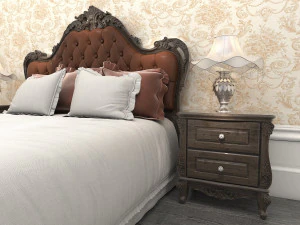 classic bed 2 3D Model