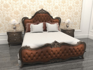 classic bed 2 Modèle 3D