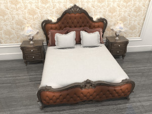 classic bed 2 Modèle 3D