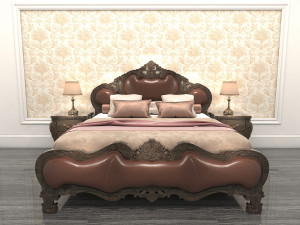 classic bed 3 Model 3D