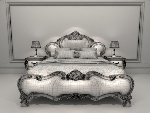 classic bed 3 Model 3D