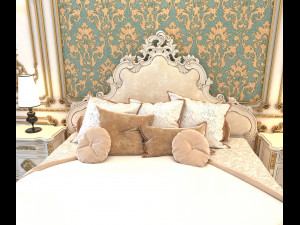 european style bed 3D Model