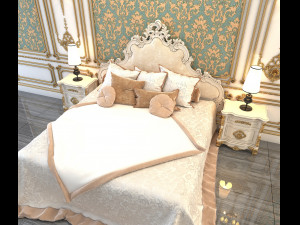 european style bed 3D Model