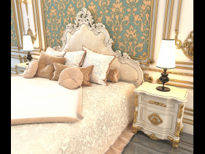 european style bed 3D Model