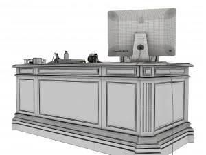 klasyczny zestaw biurowy do pracy Model 3D