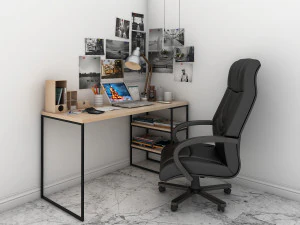 набір офісний робочий стіл 3D Модель