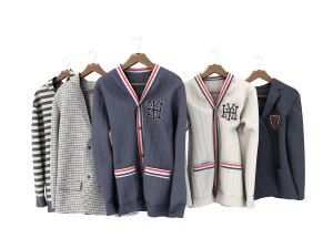sweater and coat on hanger 3D Model