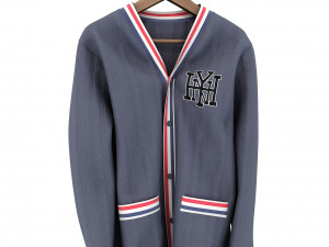 sweater and coat on hanger Model 3D