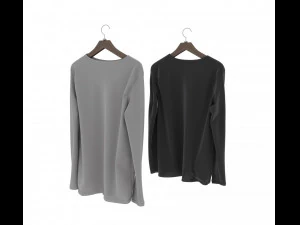 ハンガーに掛けた服を着た状態 3Dモデル