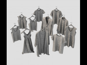 clothed on hanger 2 Modello 3D