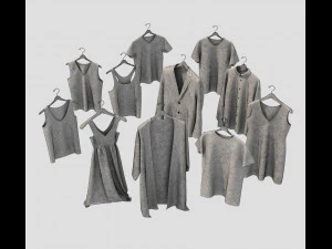 clothed on hanger 2 3D Model