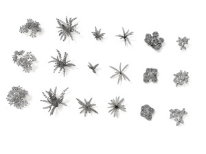 realistic shrub bush set 4 3Dモデル