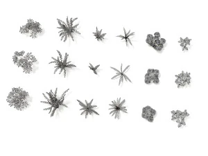 realistic shrub bush set 4 3D Model