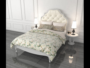 classic bed 4 3D Model