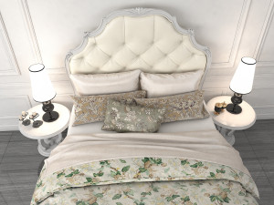 classic bed 4 3D Model