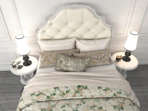 classic bed 4 3D Model