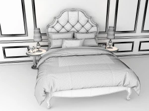 classic bed 4 3D Model