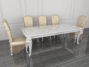 juego de comedor cl&aacute;sico Modelo 3D