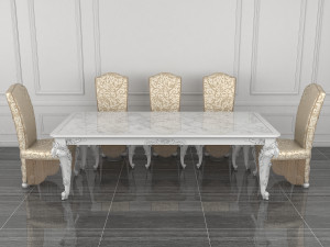 classic dinning set 3D Model