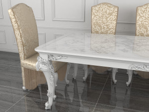 classic dinning set 3D Model