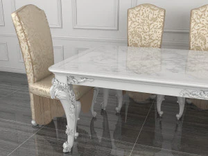 juego de comedor cl&aacute;sico Modelo 3D