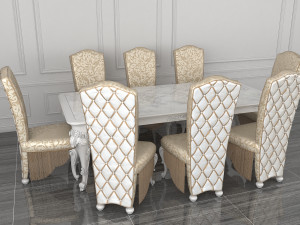 classic dinning set 3D Model