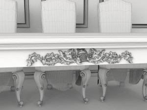 classic dinning set 3D Model