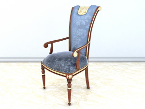 classic dinning table chair set 2 3D 模型