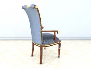classic dinning table chair set 2 3D Model
