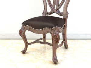 classic carved dinning set 2 3D Model