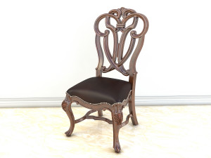 classic carved dinning set 2 3D 模型