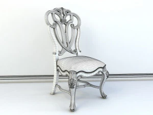 classic carved dinning set 2 3D Model
