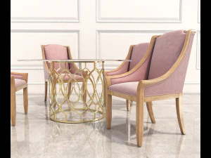 neoklasik sehpa takımı 3D Model