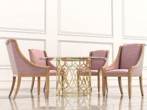 neoclassical coffee table set 3D Model