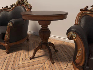 classic coffeetable set 3D Model
