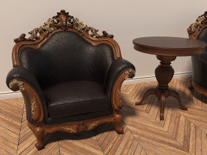 classic coffeetable set 3D Модель