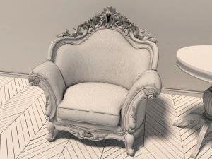 classic coffeetable set 3D Model