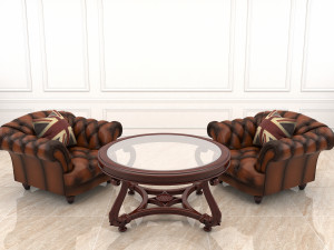 classic coffeetable set 2 3D Model