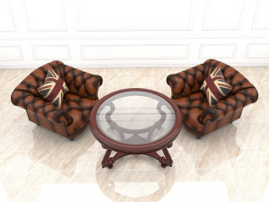 classic coffeetable set 2 3D Модель
