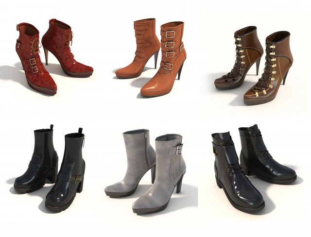 women shoes 3D Model .c4d .max .obj .3ds .fbx .stl .blend 