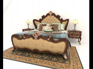 classic bed 5 Modello 3D