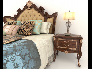 classic bed 5 Modello 3D