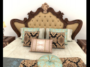 classic bed 5 Modello 3D