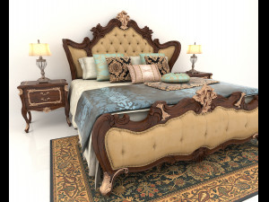 classic bed 5 Modello 3D